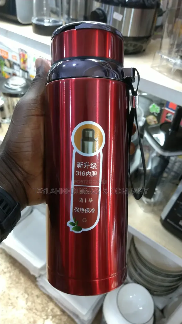 Stainless Steel Vacuum Flask Thermos Travel Cup Red in Central