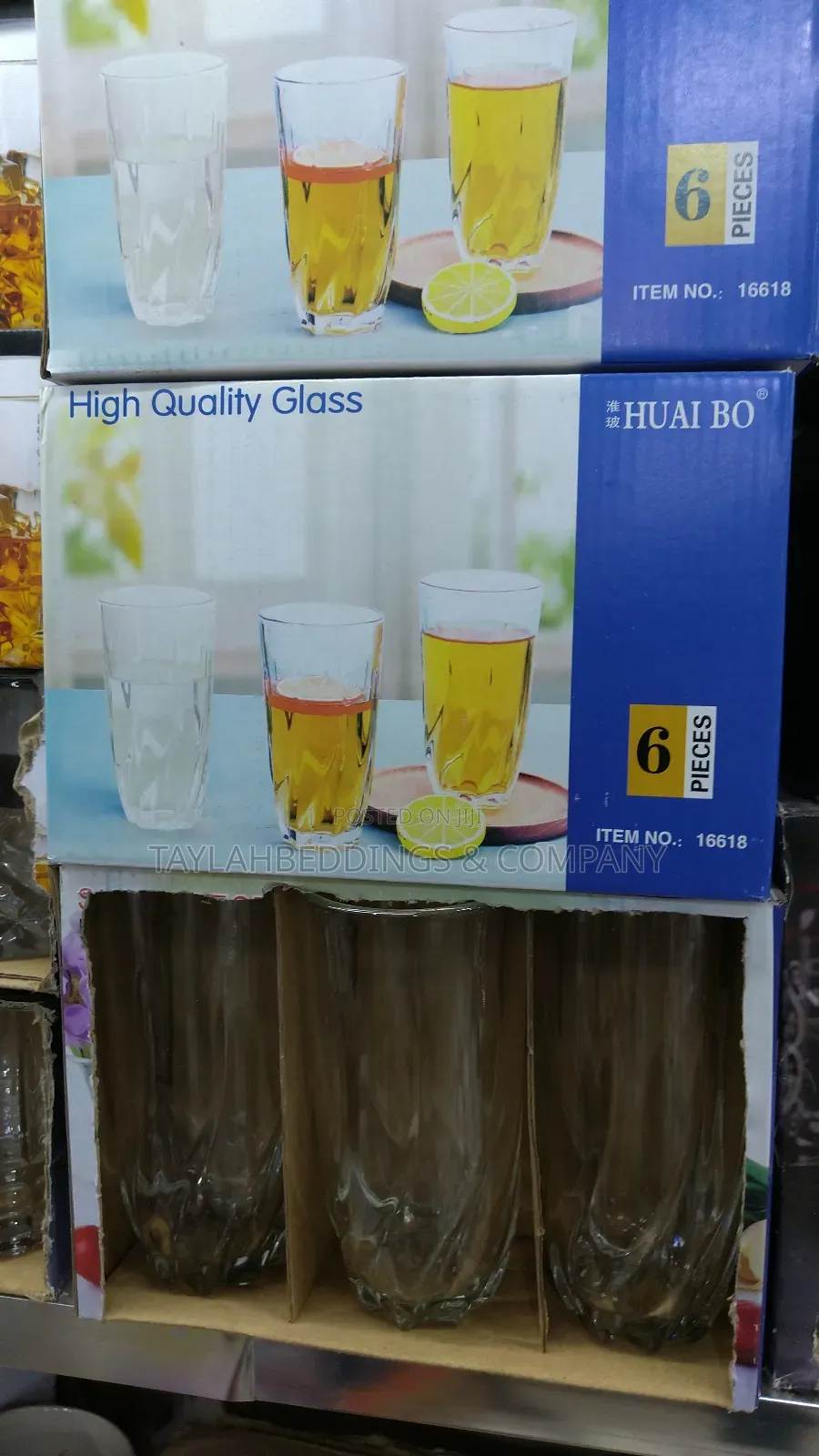 HUAI BO Set of 6 Twisted Base Glasses