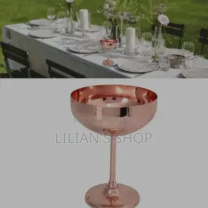 Metal Champagne Wine Coblet for Bar Cup Copper Plating