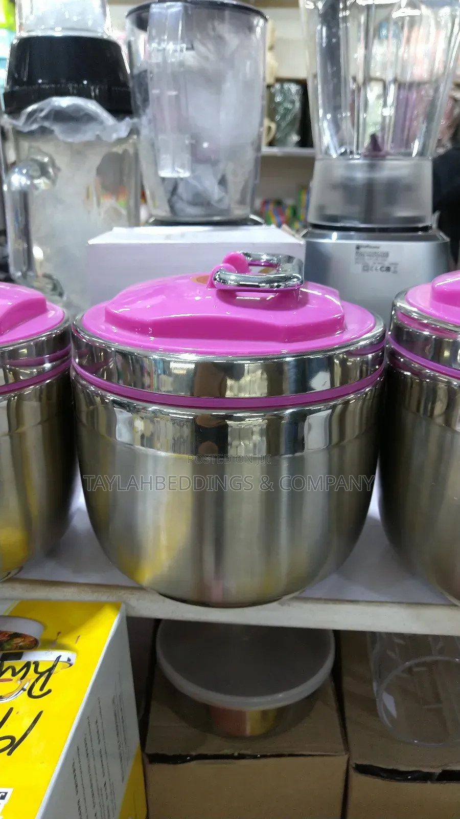 Jing Cai Double Wall Isulated Portable Steel Food Flask 2L