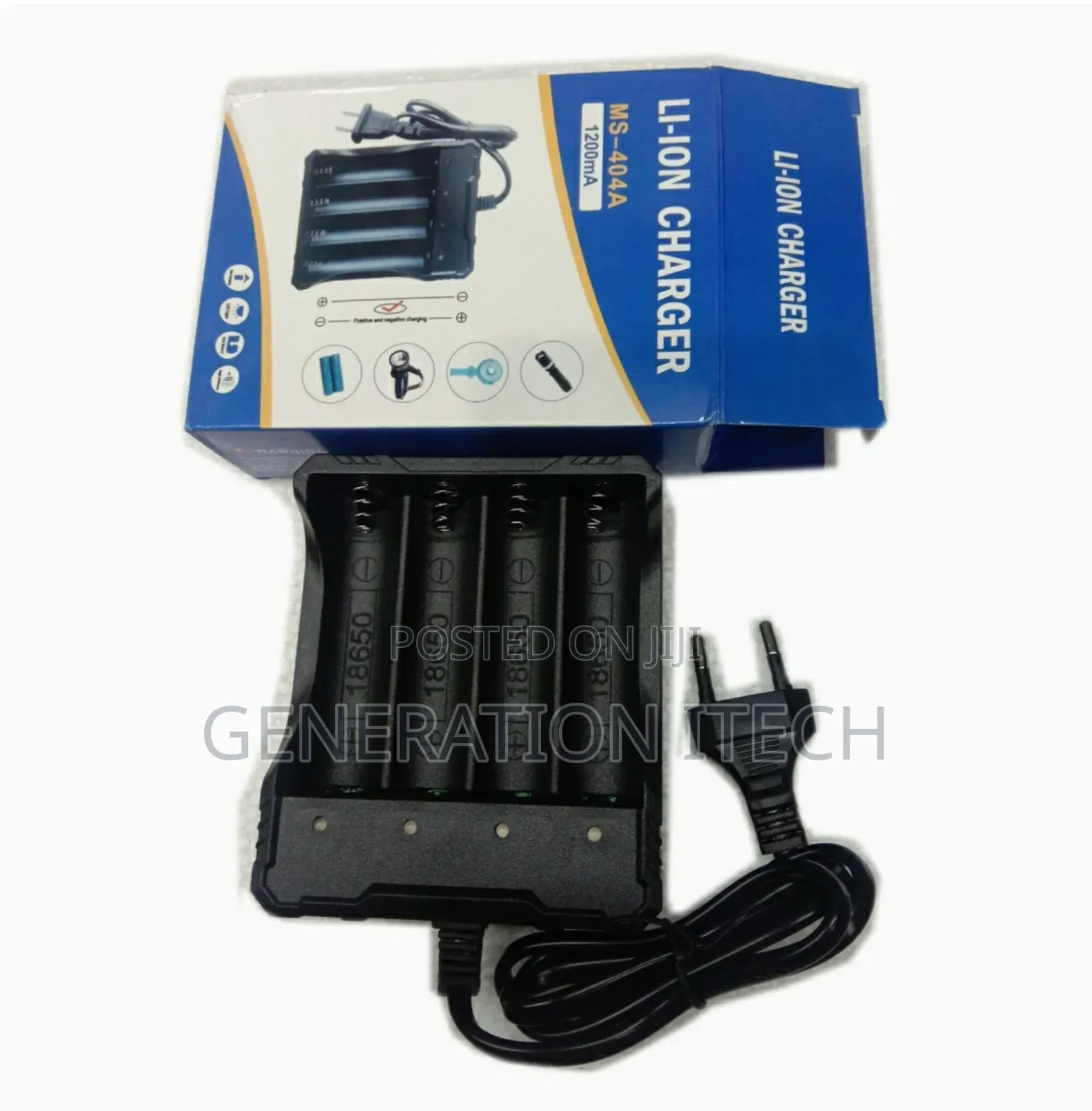 LI ION Battery Charger for 18650 Batteries (3.7v Batts) 4pts