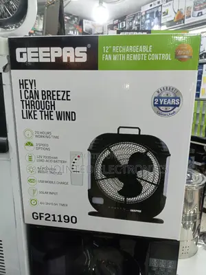 Geepars Rechargeable, Soler Table Fans