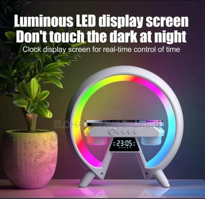 Wireless Charger Night Light Lamp Music Player