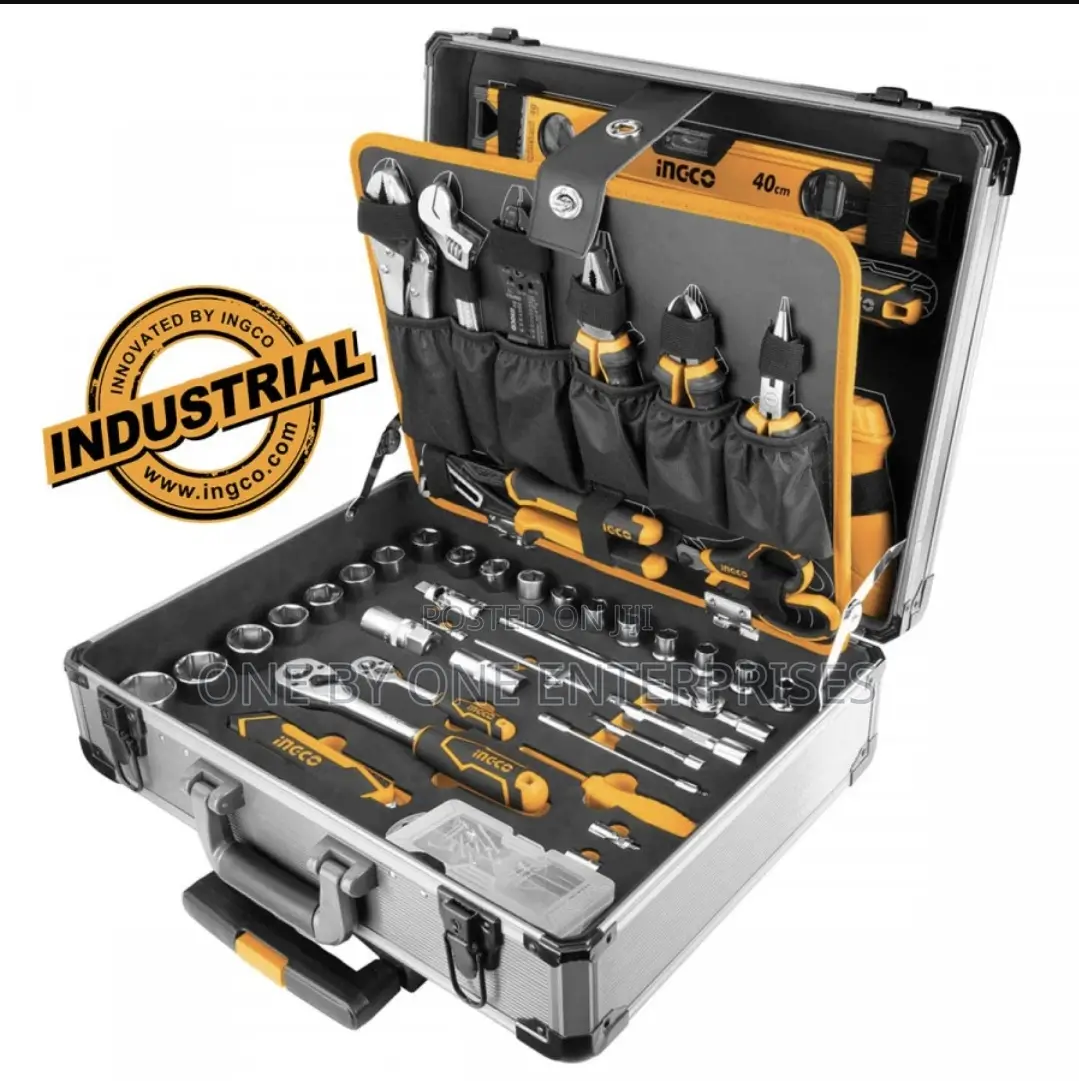 Ingco Set of 147 Pcs. Tools in Toolbox - Aluminum Case