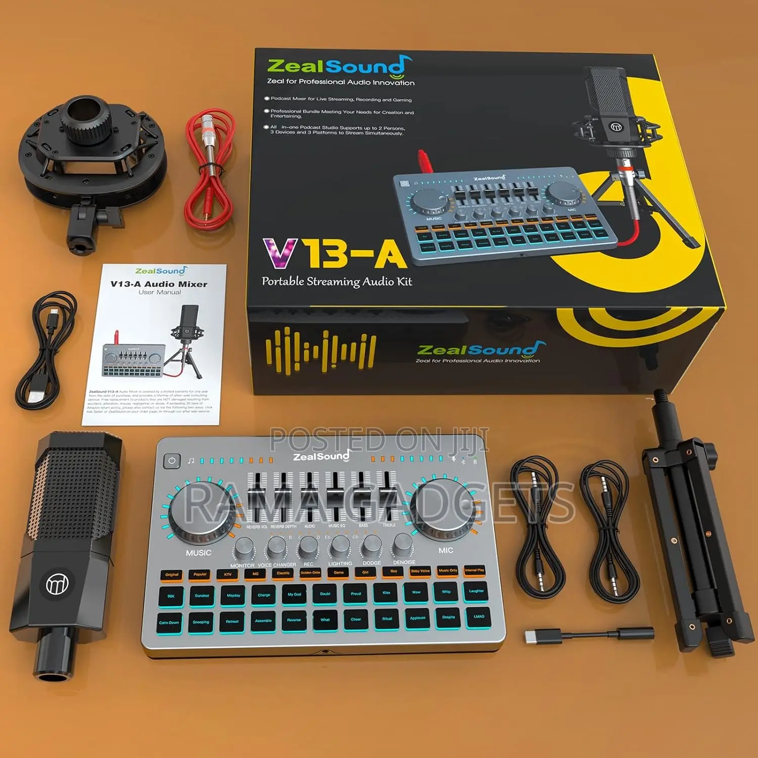 Zealsound Podcast Equipment Bundle,Audio Interface-All