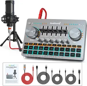 Zealsound Podcast Equipment Bundle,Audio Interface-All
