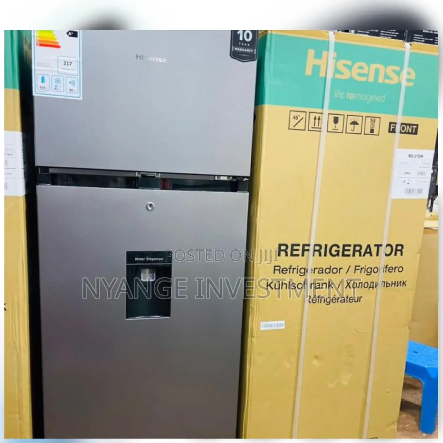 270 Litres Hisense Double Door Fridge With Dispenser