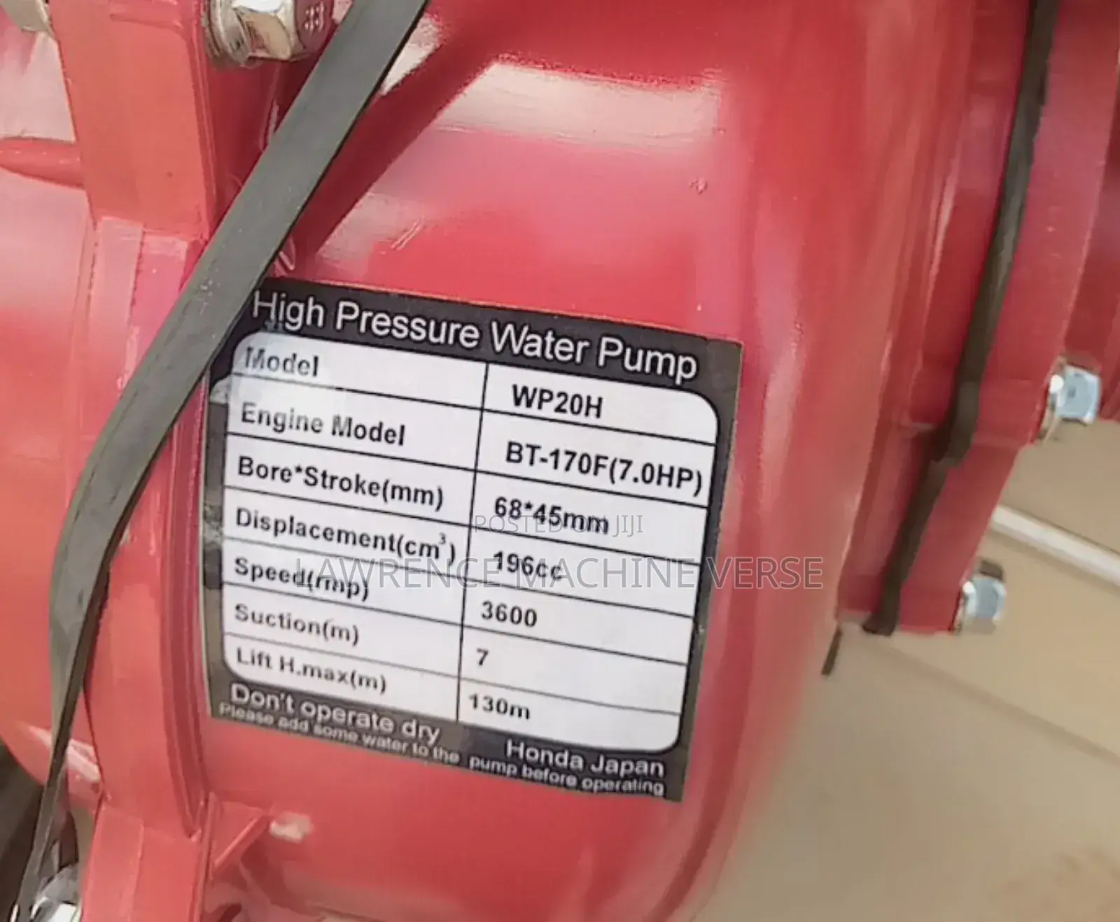 High Pressure Water Pump 130m Head