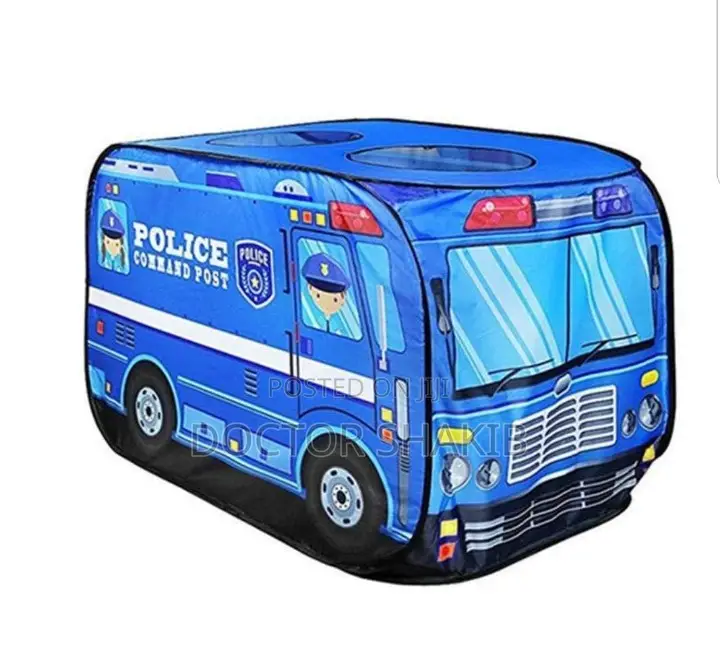 New Mini Police Car Tent Play Gym for Toddler-Blue