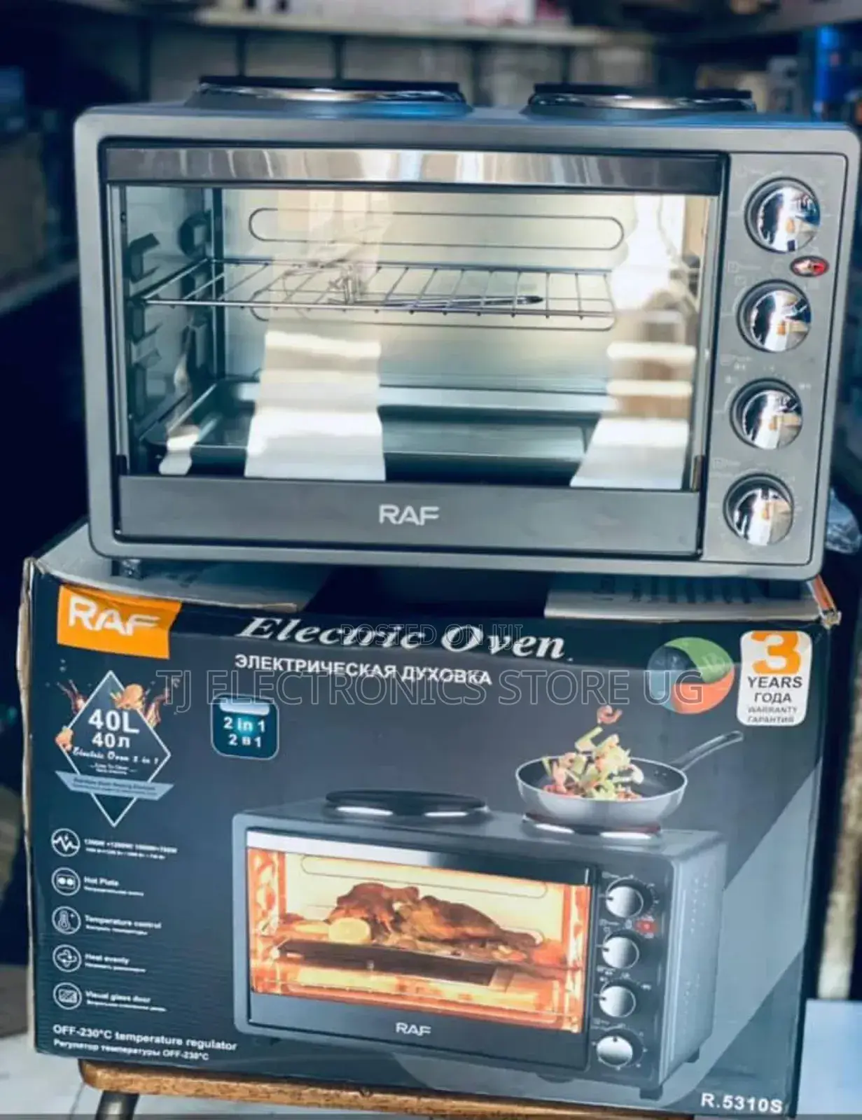 Raf 40 Litres Oven With Hotplates at *300,000* Ugx