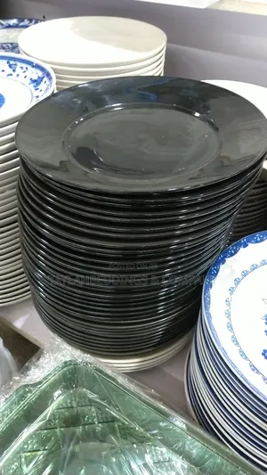 12-PCS Black Dessert Plate Set, Kitchen for Dining Series