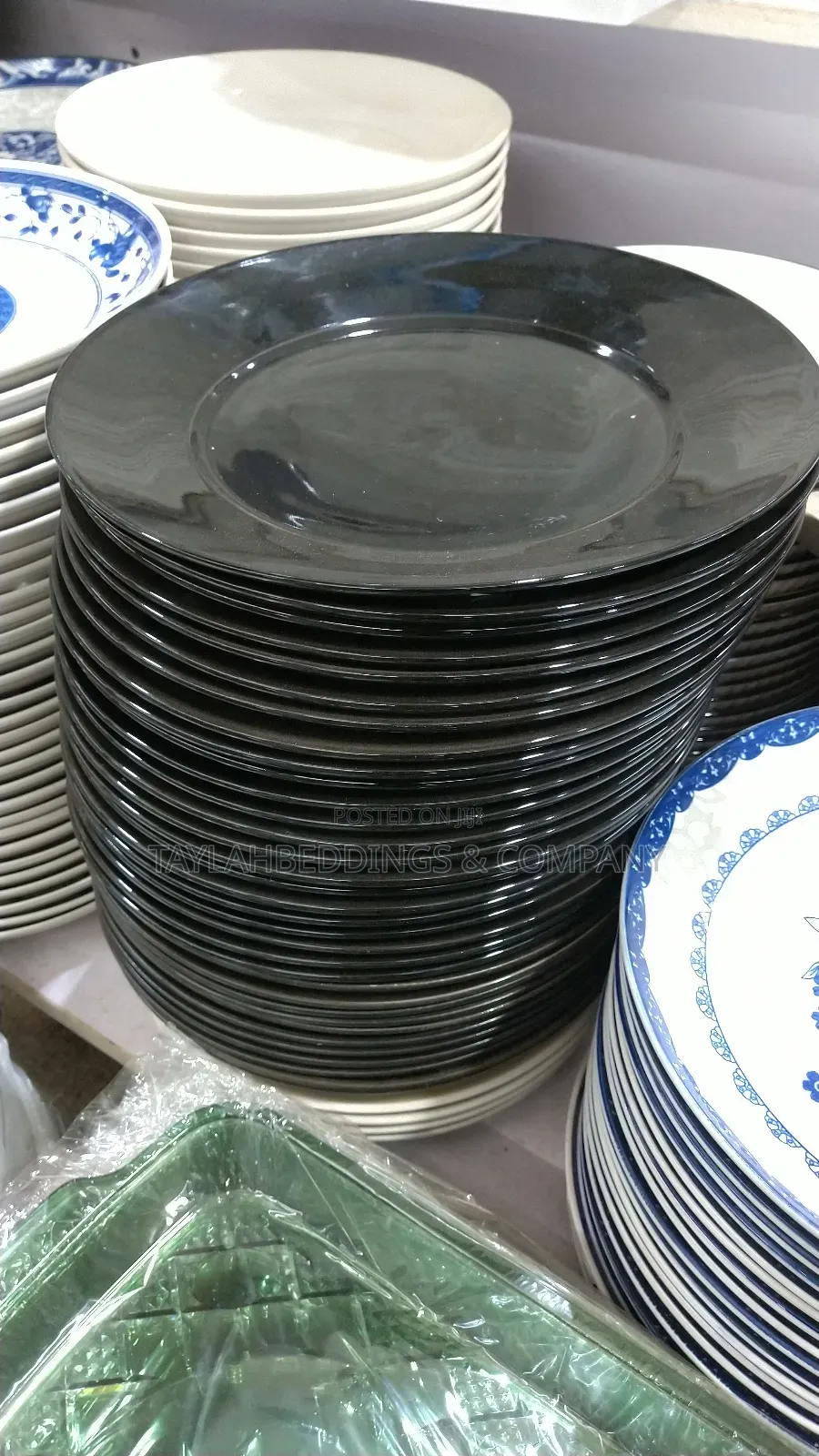12-PCS Black Dessert Plate Set, Kitchen for Dining Series
