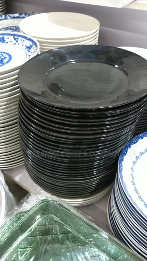 12-PCS Black Dessert Plate Set, Kitchen for Dining Series