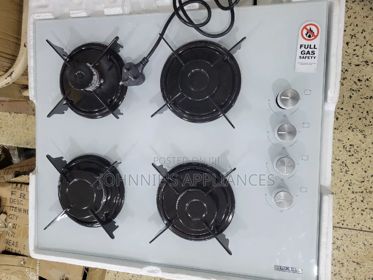 Multifunctional Top Glass Gas Cooker With Knob