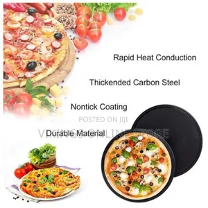 2 Round Non-Stick Pizza Mold - Black