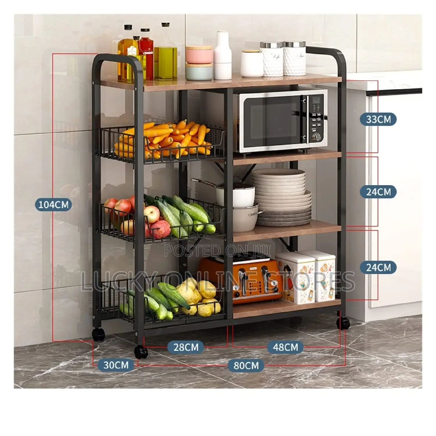 Multi-layer Kitchen Floor Rack