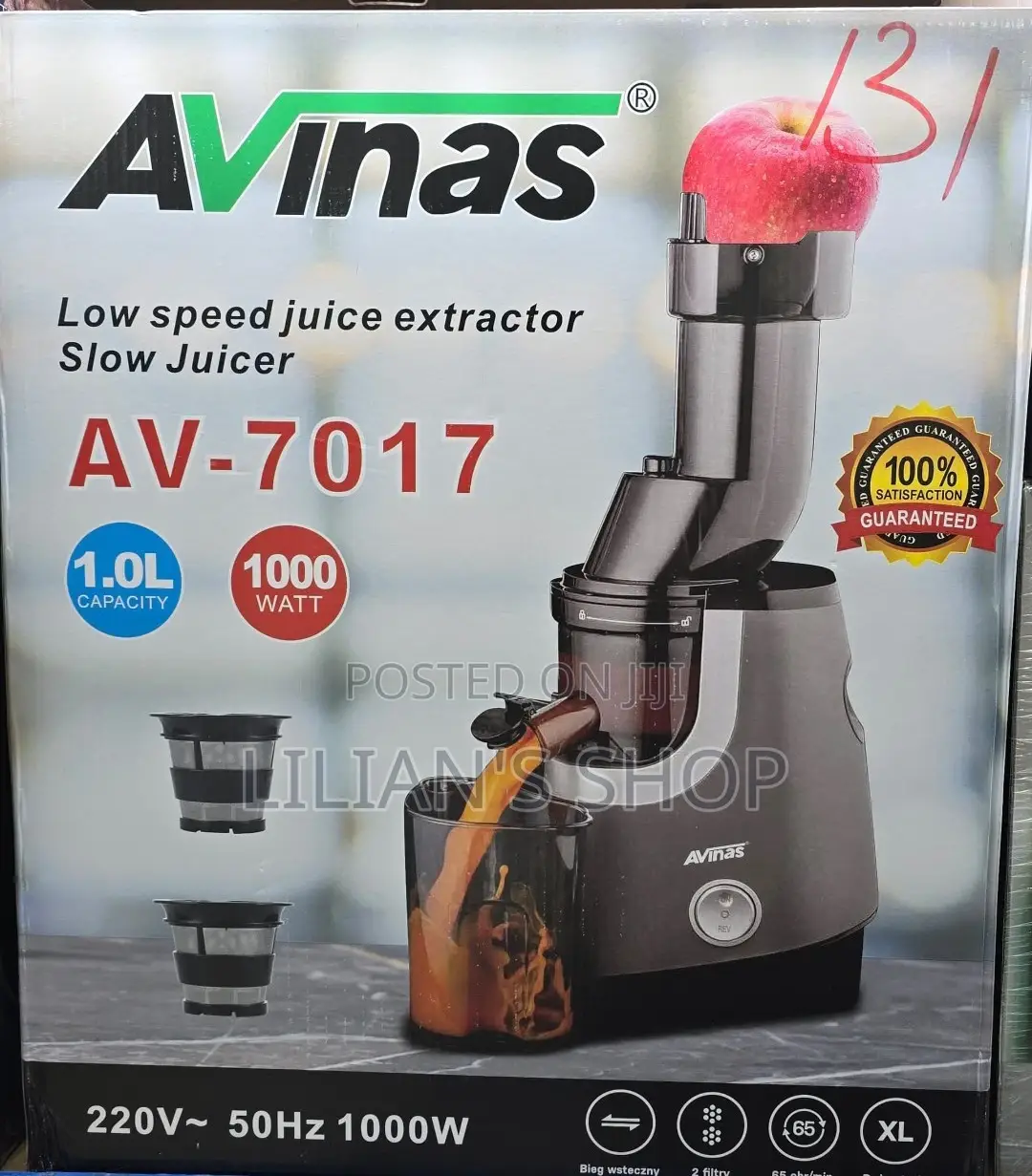 1.0litres Avinas Slow Juicer Extracter