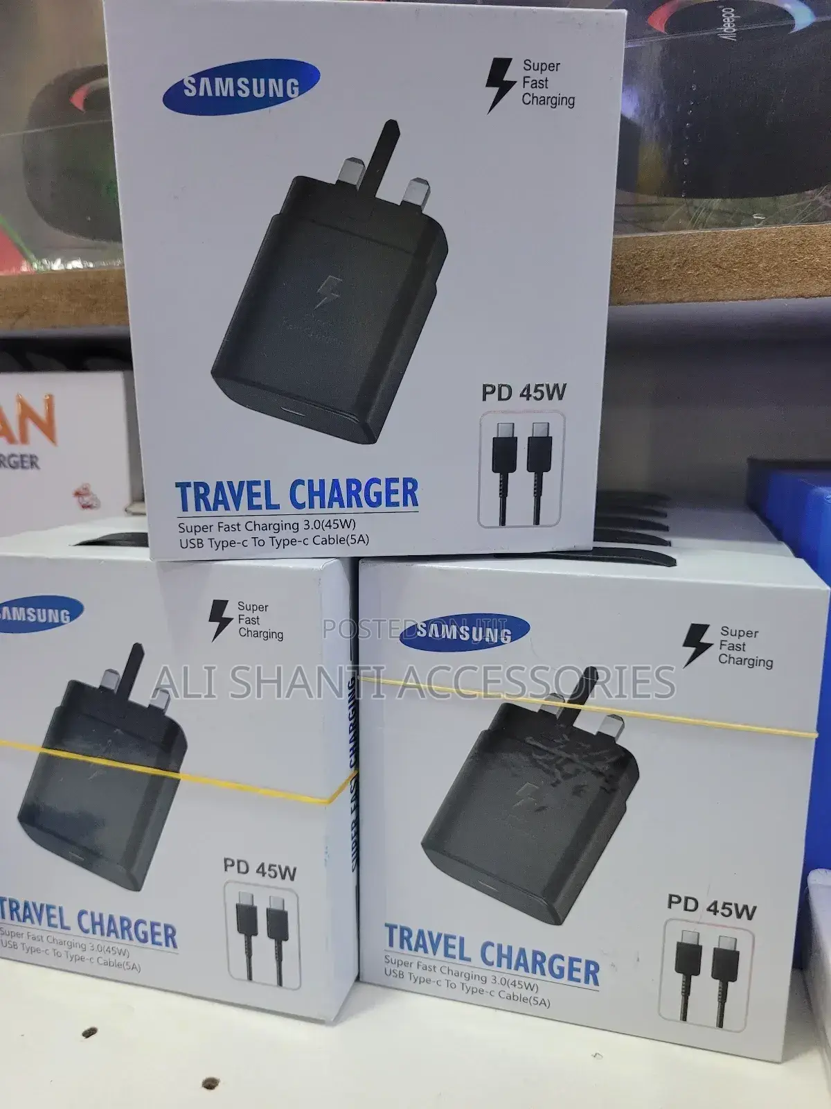 Super Fast Samsung Charger/ TYPE-C TO TYPE-C Travel/Pd 45W