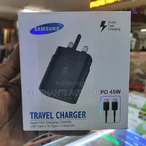Super Fast Samsung Charger/ TYPE-C TO TYPE-C Travel/Pd 45W