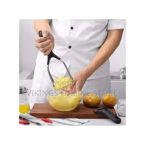 2pc Potato Masher Stainless Steel Potato Rice Smasher