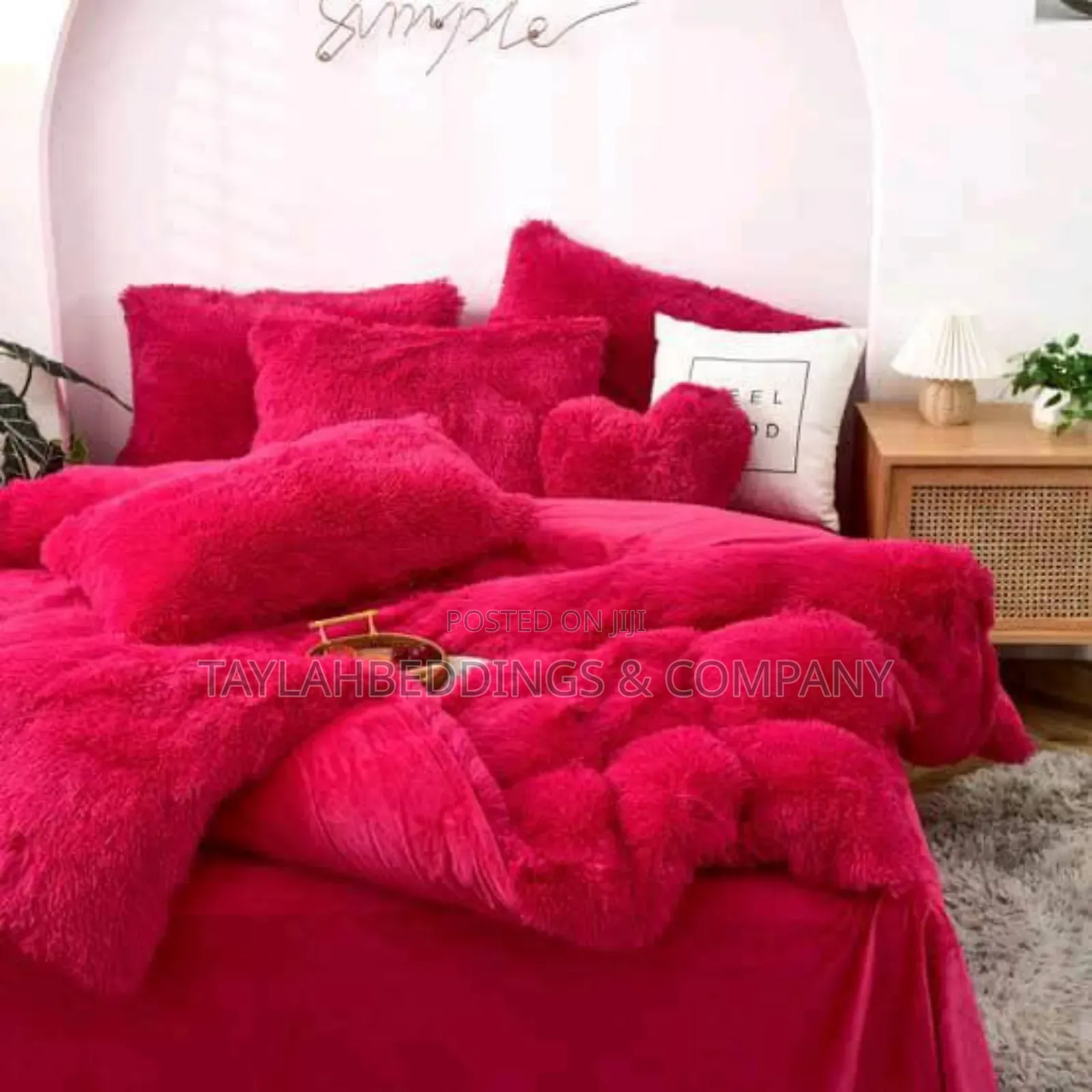 3pcs Fluffy Bedcover Heavy Material