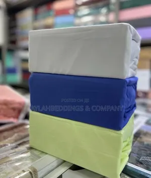White, Blue, Light Green Fitted Bedsheets 4pcs
