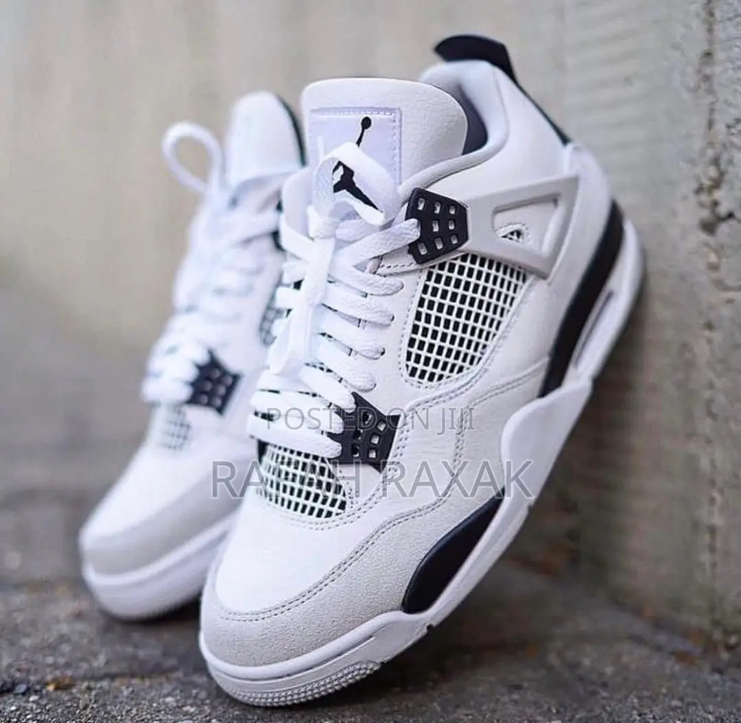 Original Air Jordan 4 Retro Black White Sneaker