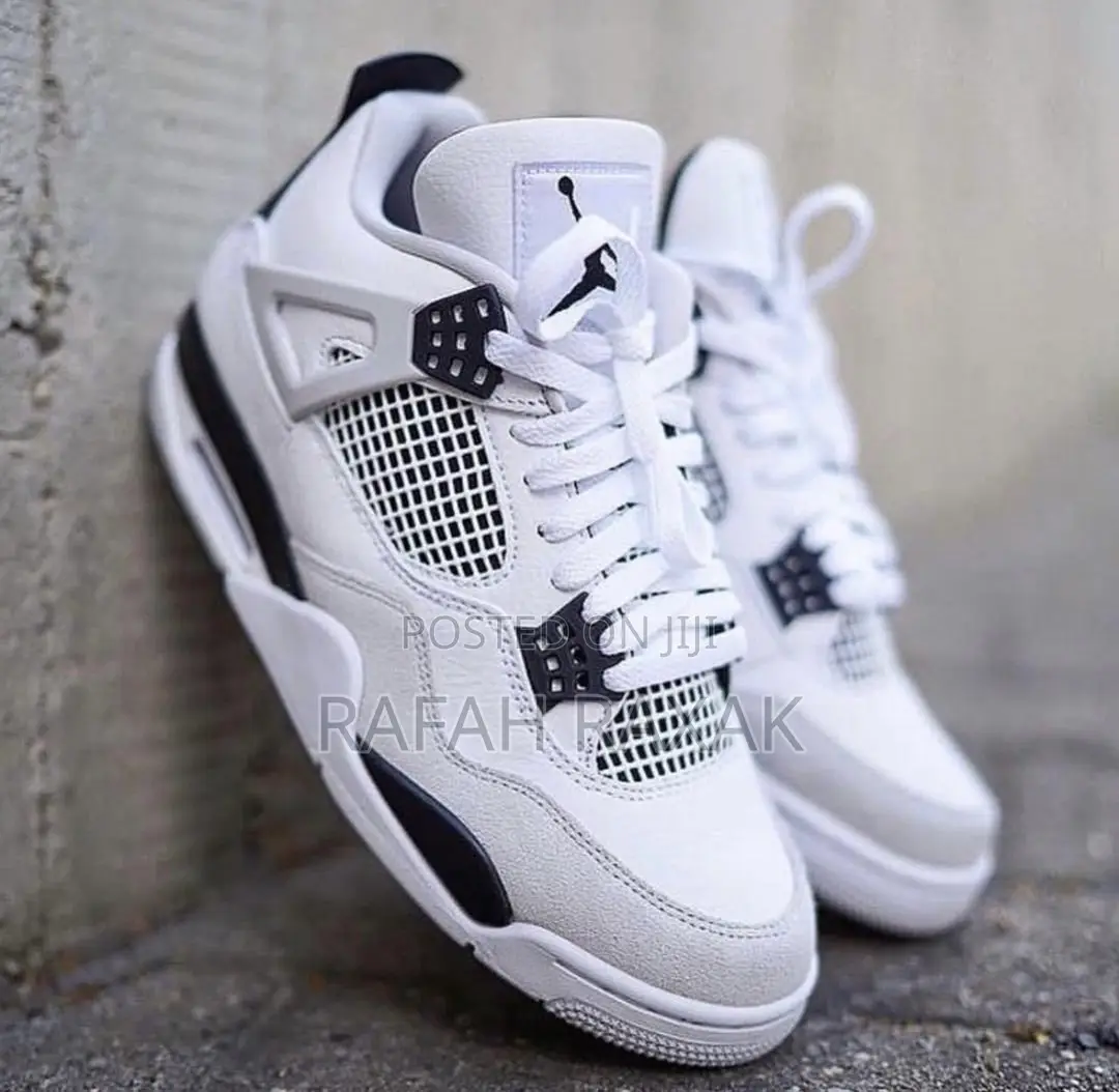Original Air Jordan 4 Retro Black White Sneaker