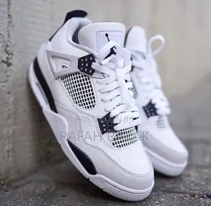 Original Air Jordan 4 Retro Black White Sneaker