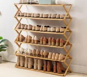 Durable Foldable Eco-Friendly Bamboo Shoe Rack