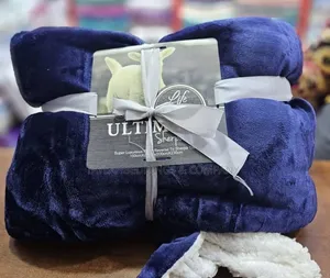 Dark Blue Super Soft Double Sided Fleece Throw Blanket