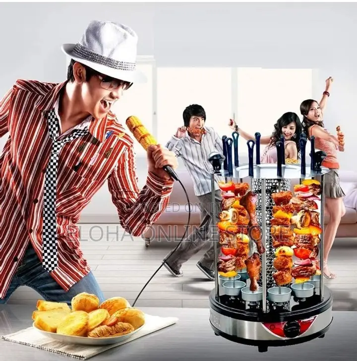 Automatic Rotating Electric Grill Barbecue Machine
