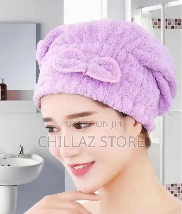 Pink Woman Bathroom Cap
