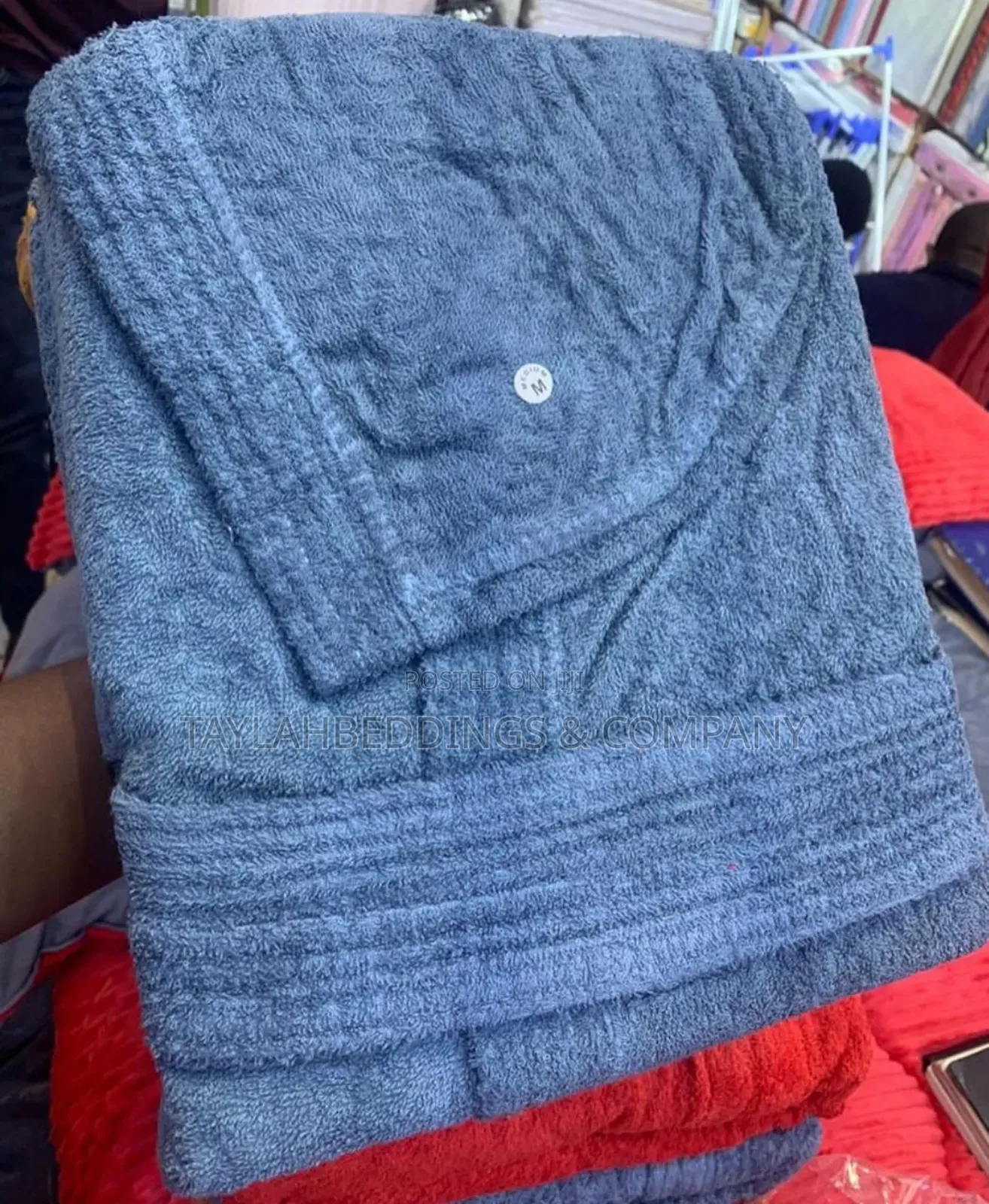 Pure Blue 100% Cotton Bathrobe