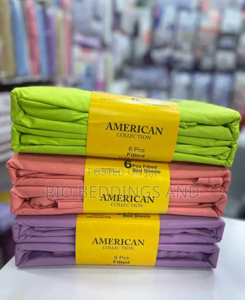 Pure Cotton American Bedsheets 6pcs