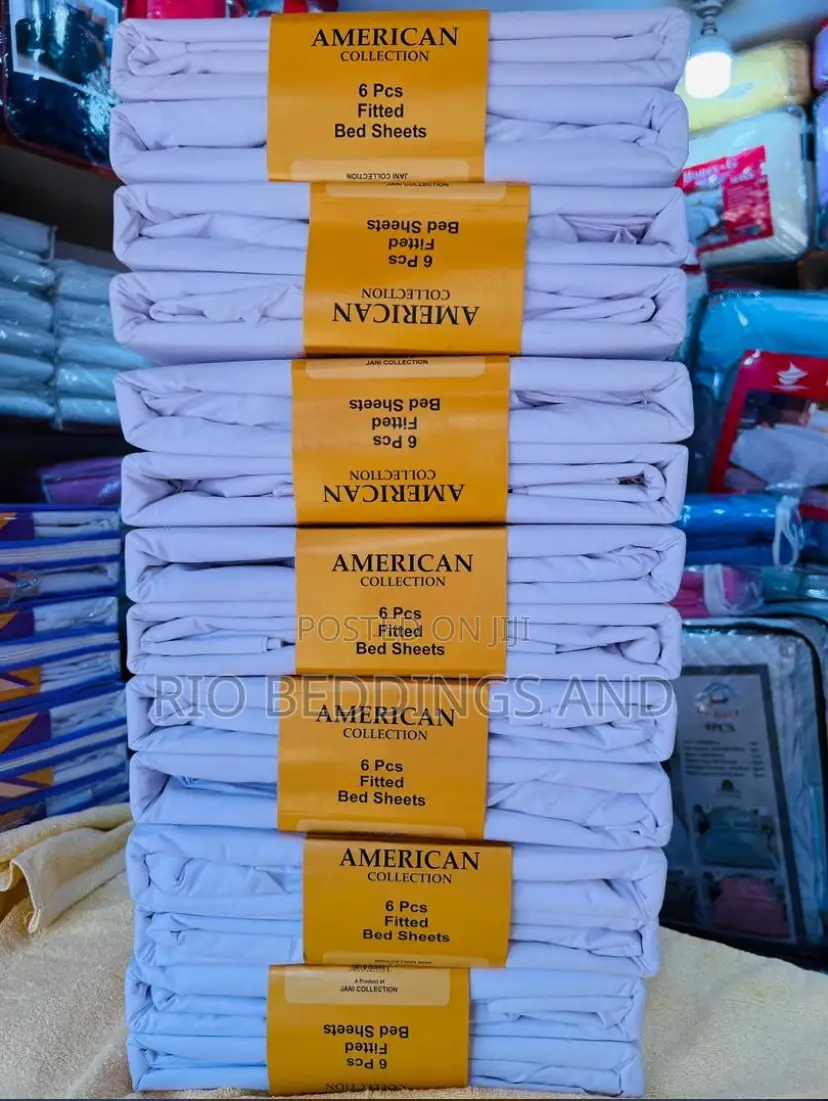 Pure Cotton American Fitted Bedsheets 6pcs