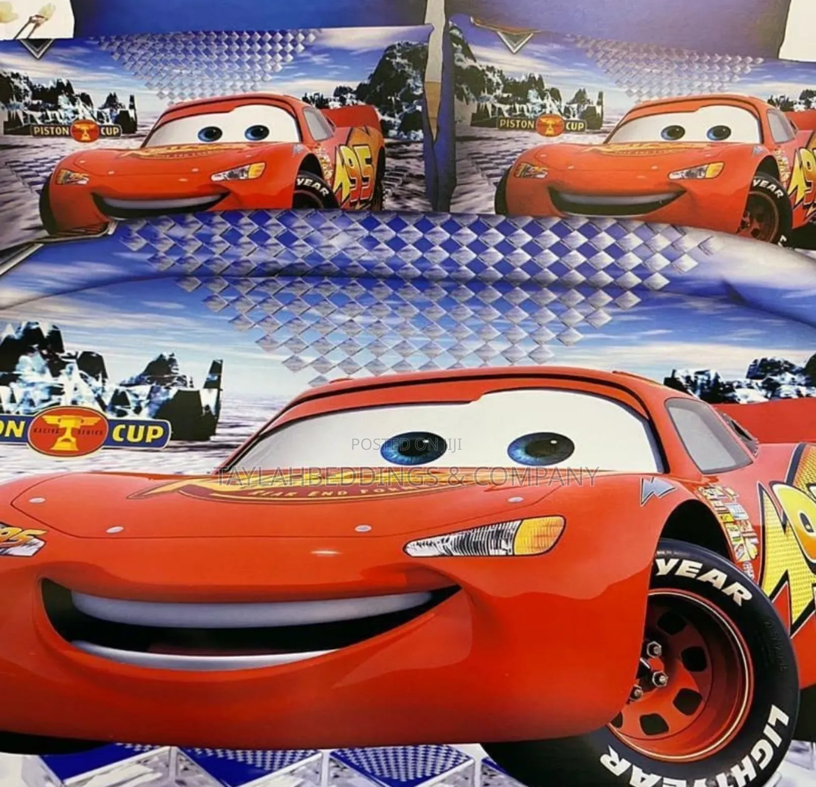 Pixar Cars: Bug Mouth McQueen 3pcs Cartoon Bedcover
