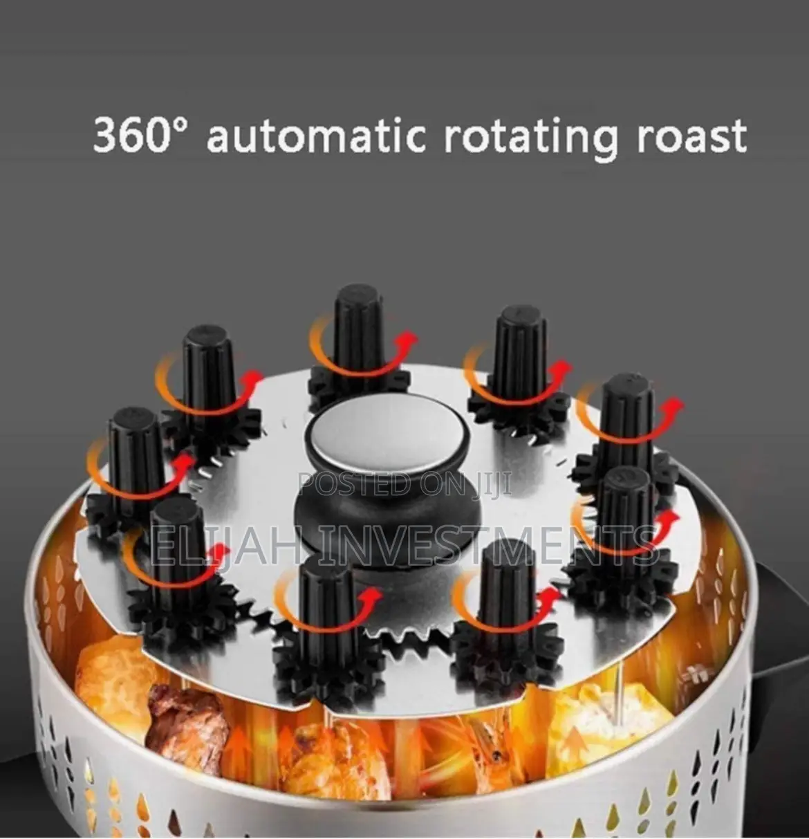 Barbecue Grill Automatically Rotating Barbecue Smoke-Free