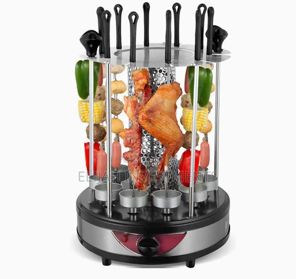 Barbecue Grill Automatically Rotating Barbecue Smoke-Free