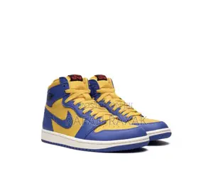 Original Nike Jordan 1 Retro High Top Yellow/Blue Sneakers
