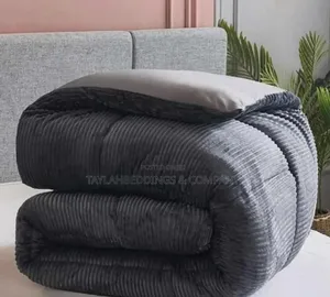 Gray 4 Pieces Woolen Duvet