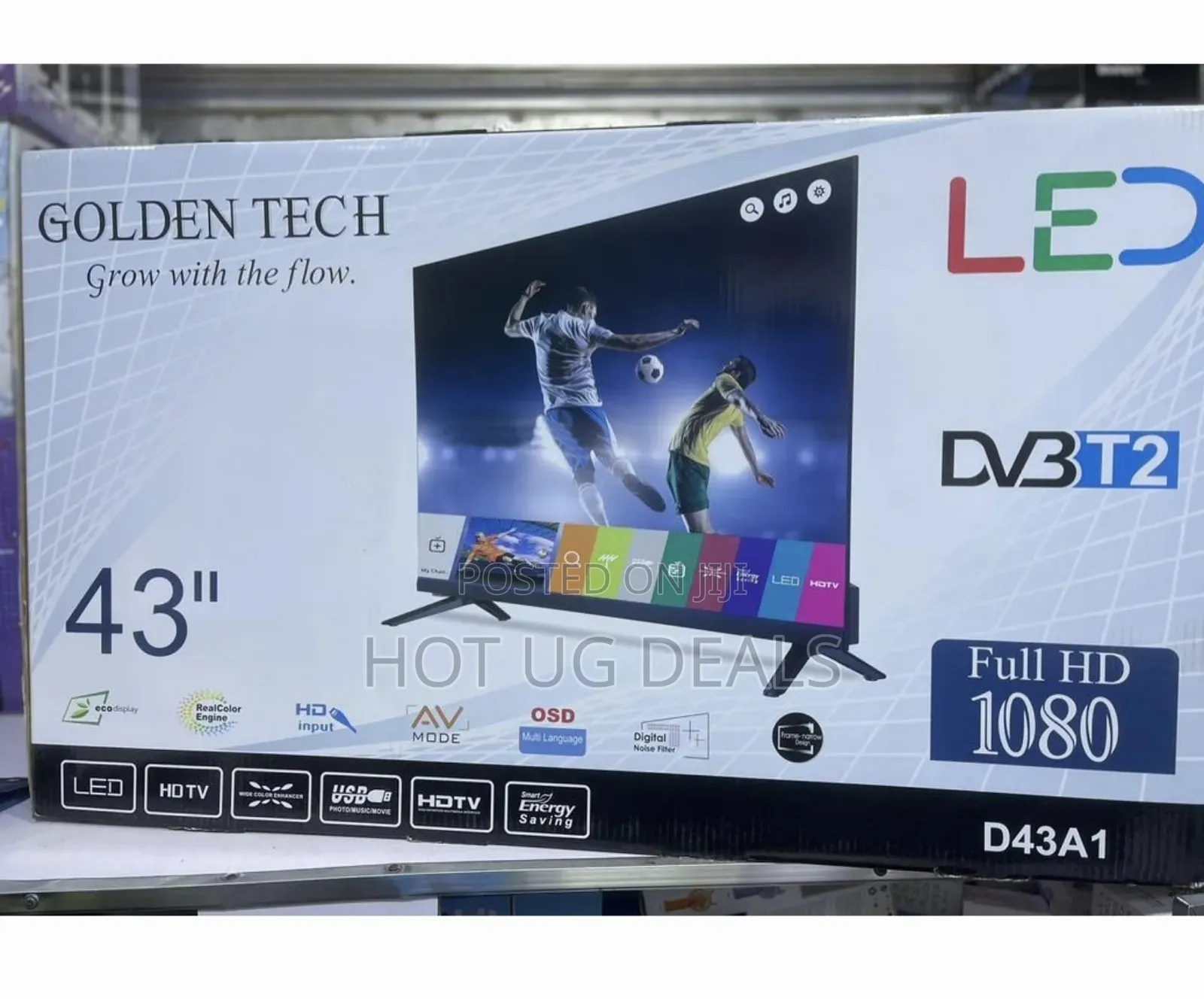 Golden Tech 43" Digital TV USB HDMI Ports