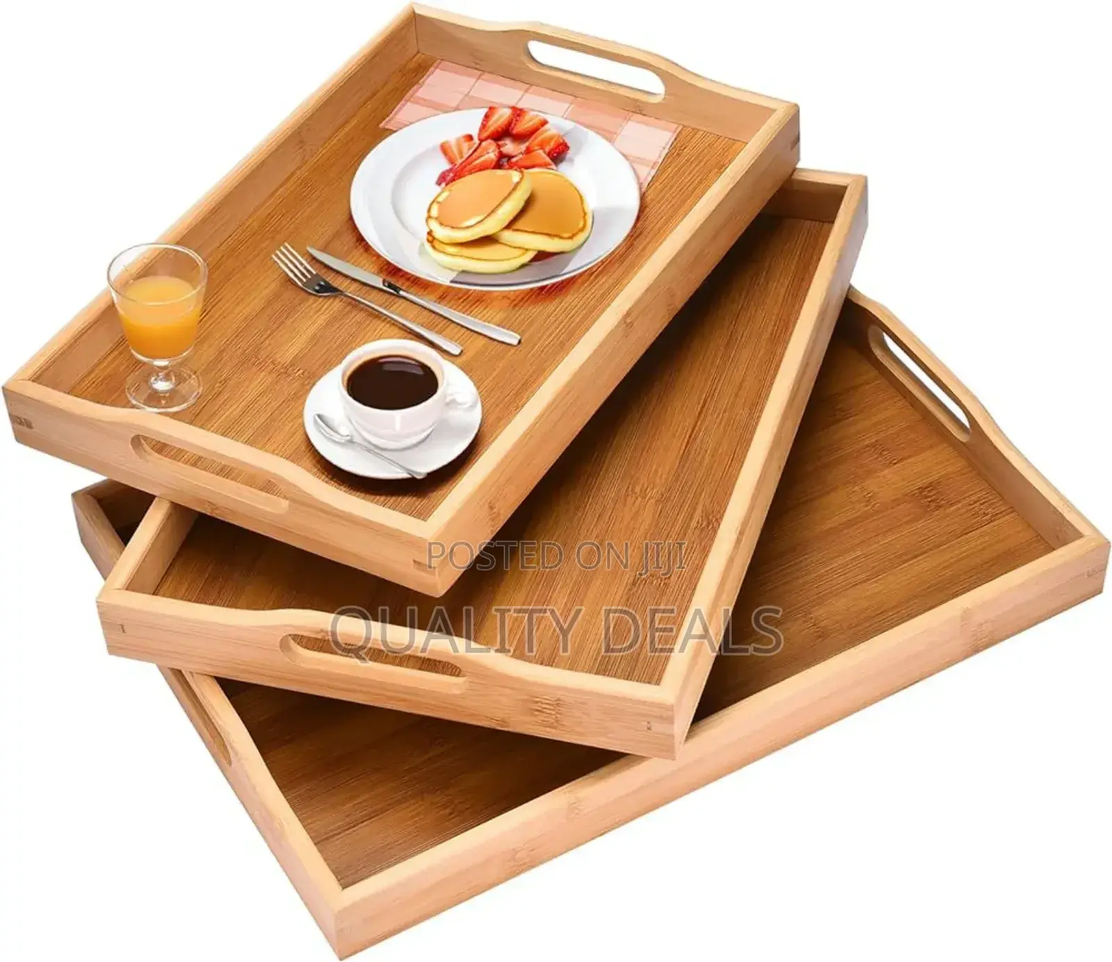3pcs Wooden Serving Trays