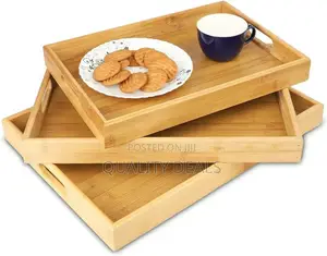 3pcs Wooden Serving Trays