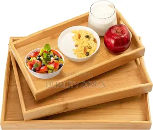 3pcs Wooden Serving Trays