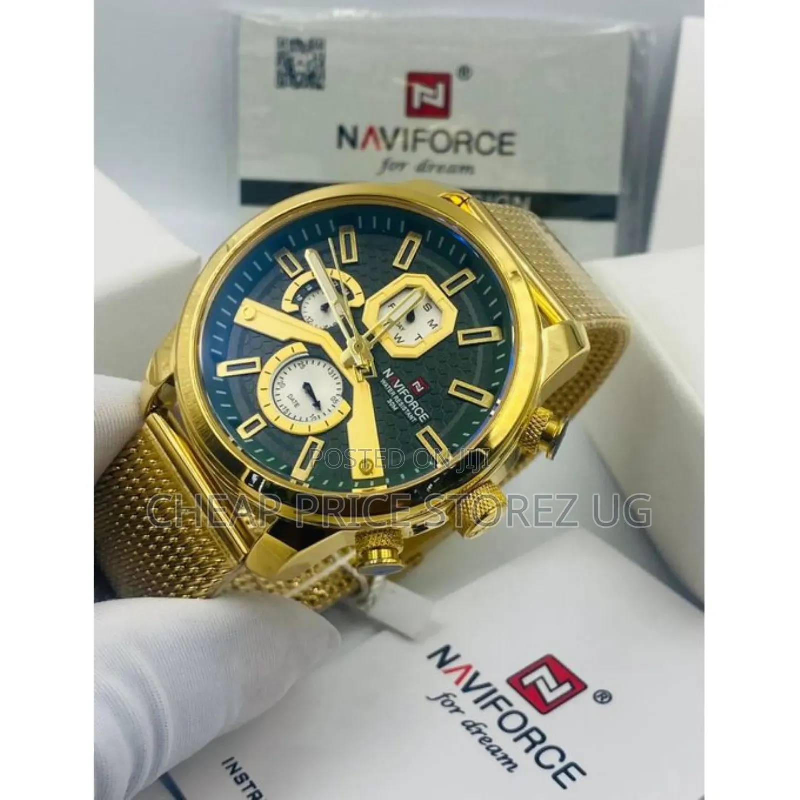 Naviforce Exclusive Quality Gold Wristwatch for Men