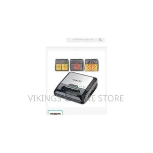 Sokany Sandwich Maker 3-in-1 Silver/Black