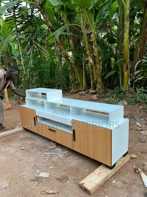White and Brown Tv Stand
