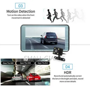 Front and Rear 4" LCD 1080P HD Dashcams for Cars