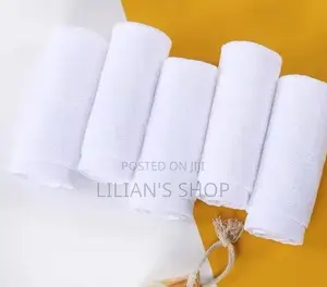 5pcs White Pure Cotton Soft Small Towels